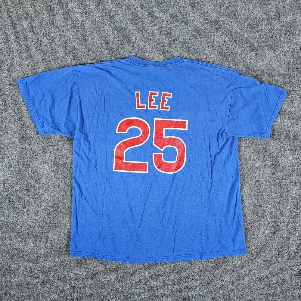 Y2K 2000s MLB Chicago Cubs Derrek Lee #25 Jersey Shirt Blue Men's Size XL Sports